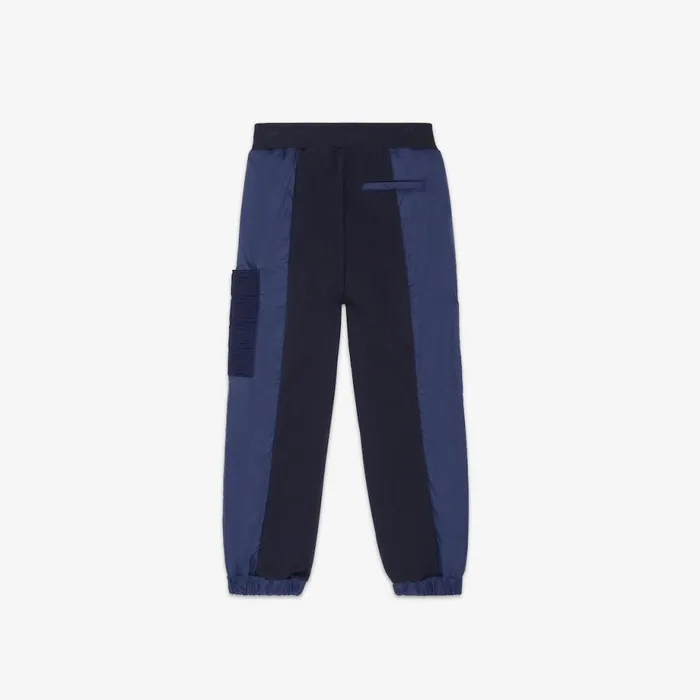 Kids Navy Blue Nylon And Jersey Trousers Blue Fendi Ready To Wear