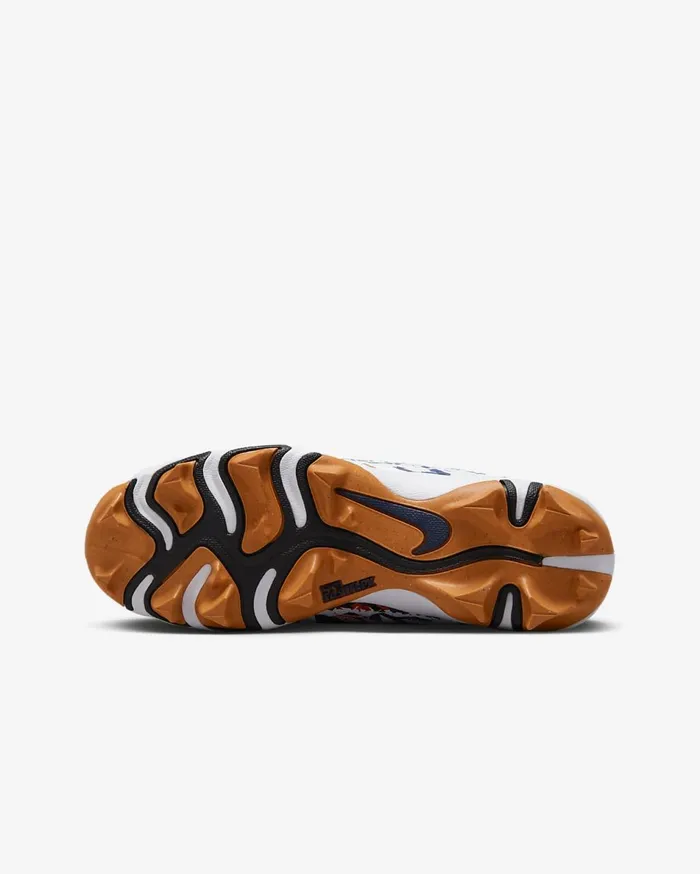 Kids Nike Alpha Menace 3 Shark RW College NavyBrilliant OrangeRush BlueWhite Nike Shoes 70 and Under