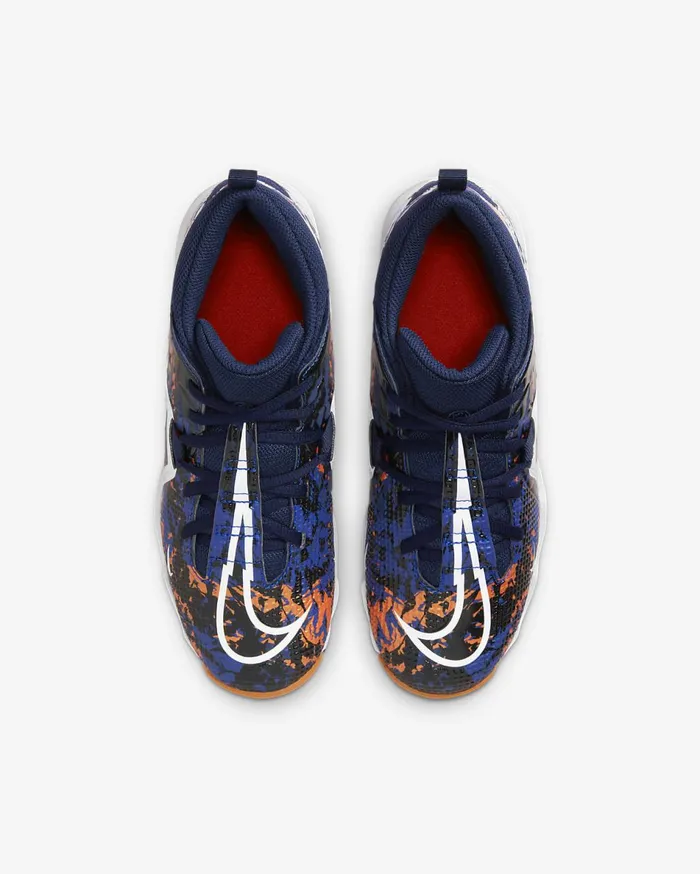 Kids Nike Alpha Menace 3 Shark RW College NavyBrilliant OrangeRush BlueWhite Nike Shoes 70 and Under