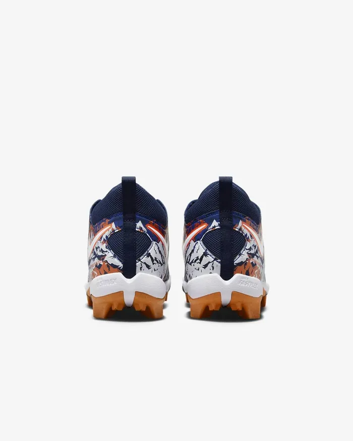 Kids Nike Alpha Menace 3 Shark RW College NavyBrilliant OrangeRush BlueWhite Nike Shoes 70 and Under