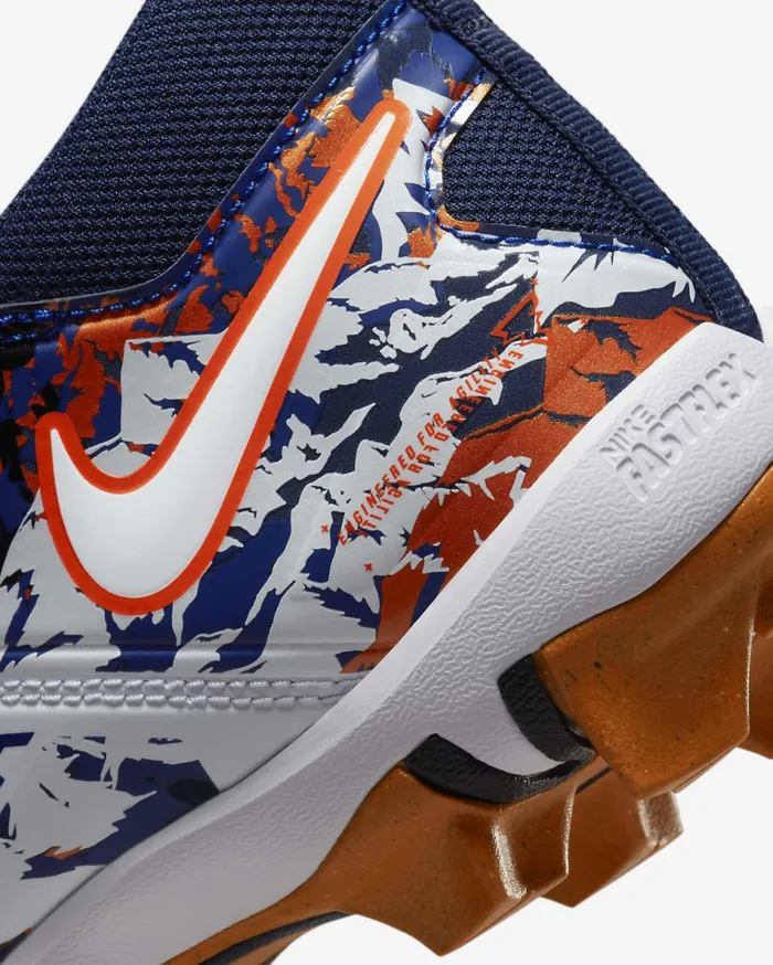 Kids Nike Alpha Menace 3 Shark RW College NavyBrilliant OrangeRush BlueWhite Nike Shoes 70 and Under