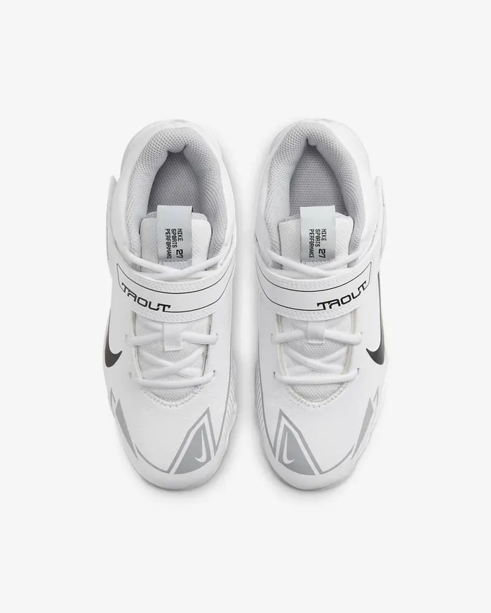 Kids Nike Force Trout 8 Keystone WhiteWolf GreyPure PlatinumBlack Nike Shoes 70 and Under