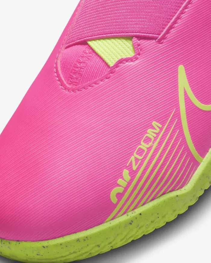 Kids Nike Jr Mercurial Vapor 15 Academy Pink BlastGridironVolt Nike Soccer
