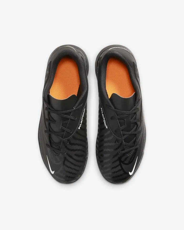 Kids Nike Jr Phantom GX Club BlackDark Smoke GreyTotal OrangeSummit White Nike Soccer