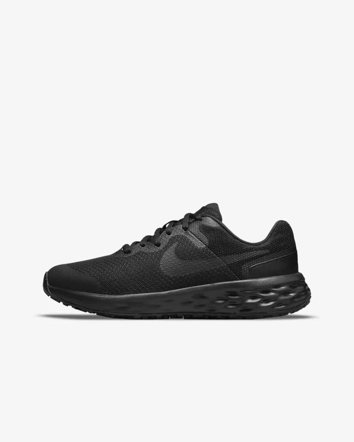 Kids Nike Revolution 6 BlackDark Smoke GreyBlack Nike Running