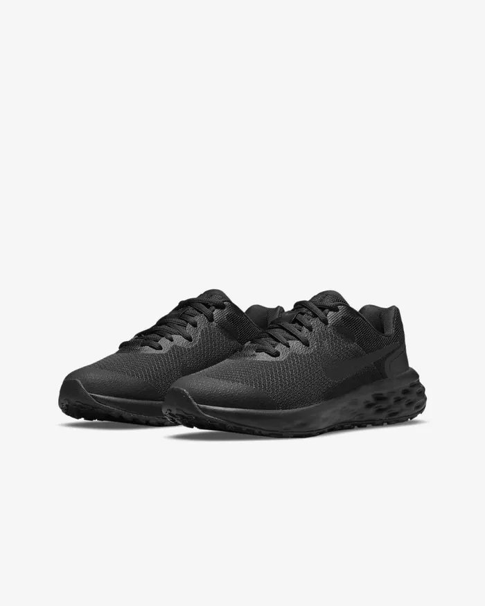 Kids Nike Revolution 6 BlackDark Smoke GreyBlack Nike Running