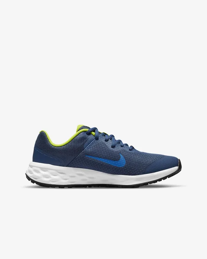 Kids Nike Revolution 6 Mystic NavyAtomic GreenPhoto Blue Nike Running