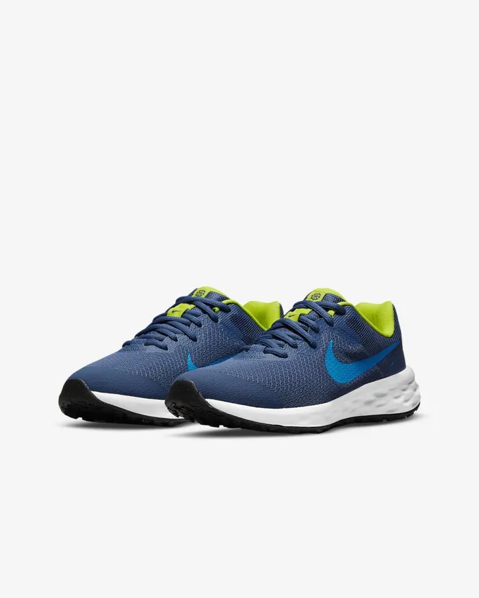 Kids Nike Revolution 6 Mystic NavyAtomic GreenPhoto Blue Nike Running