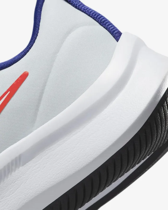 Kids Nike Star Runner 3 Pure PlatinumLight CrimsonDeep Royal BlueWhite Nike Running