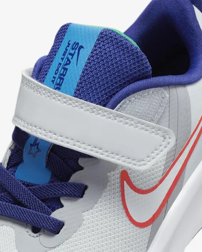 Kids Nike Star Runner 3 Pure PlatinumLight CrimsonDeep Royal BlueWhite Nike Running
