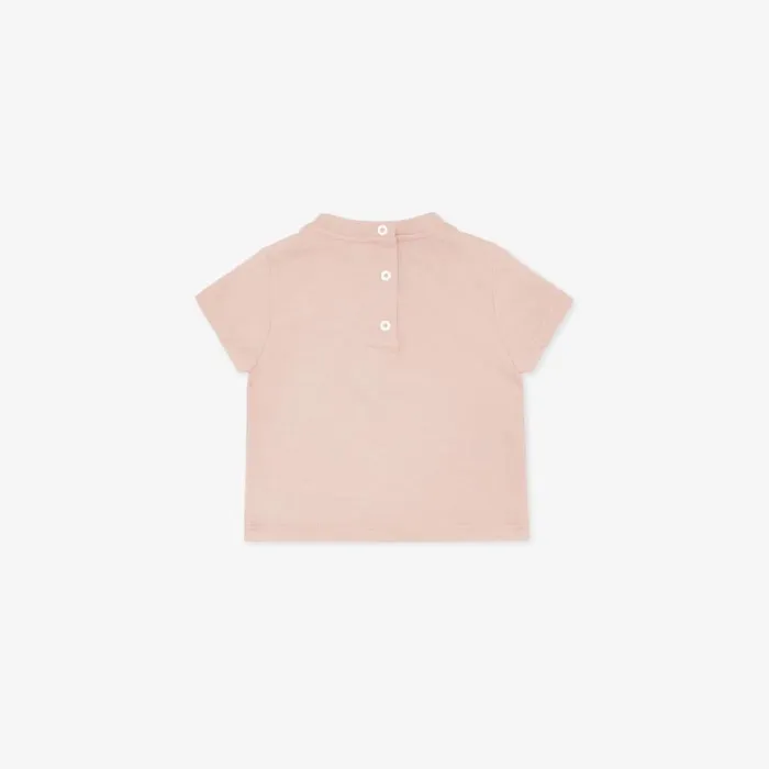 Kids Pink Jersey Fendi Roma TShirt Pink Fendi Baby Boy
