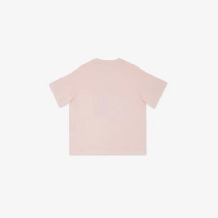 Kids Pink Jersey TShirt With Print Pink Fendi Ready To Wear