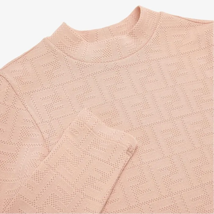 Kids Pink Tech Cotton Ff Body Pink Fendi Ready To Wear