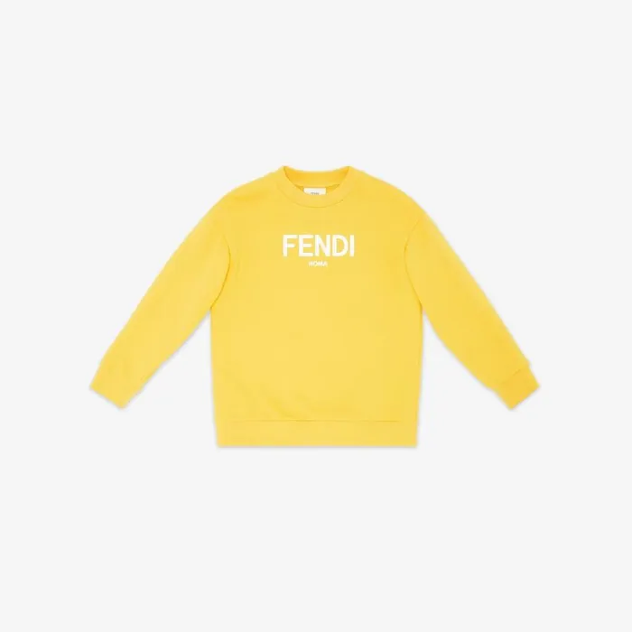 Kids Yellow Fendi Roma Sweatshirt Yellow Fendi Ready To Wear