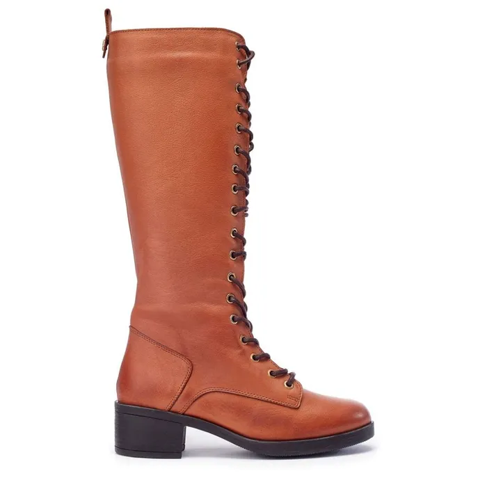 Knee High Boots Women Moda In Pelle Galliana Tan Leather