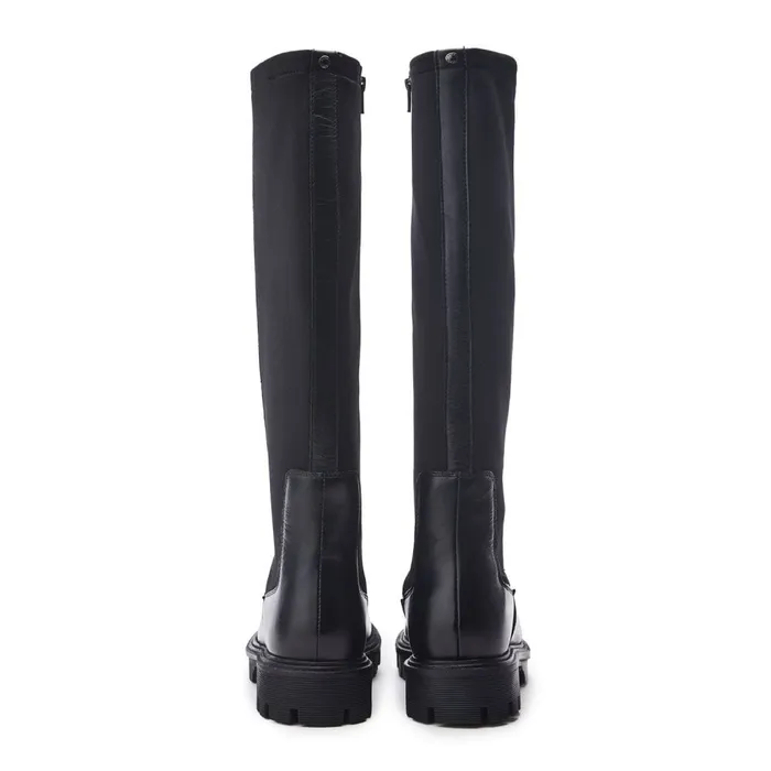 Knee High Boots Women Moda In Pelle Palapi Black Leather Knee High Boots Women Moda In Pelle Palapi Black Leather