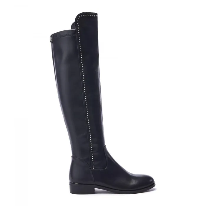 Knee High Boots Women Moda In Pelle Salman Black Porvair