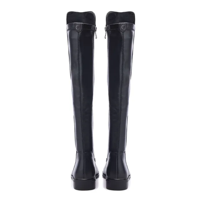 Knee High Boots Women Moda In Pelle Salman Black Porvair