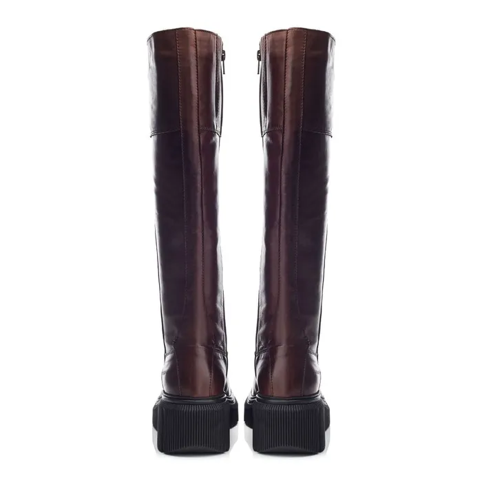 Knee High Boots Women Moda In Pelle Shoon Sh Rivers Dark Brown Leather Knee High Boots Women Moda In Pelle Shoon Sh Rivers Dark Brown Leather