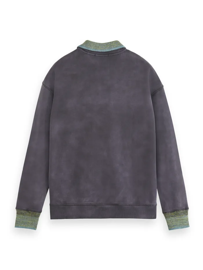 Knitted Collar Sweatshirt Antracite Men Scotch and Soda Sweatshirts and Hoodies Knitted Collar Sweatshirt Antracite Men Scotch and Soda Sweatshirts and Hoodies