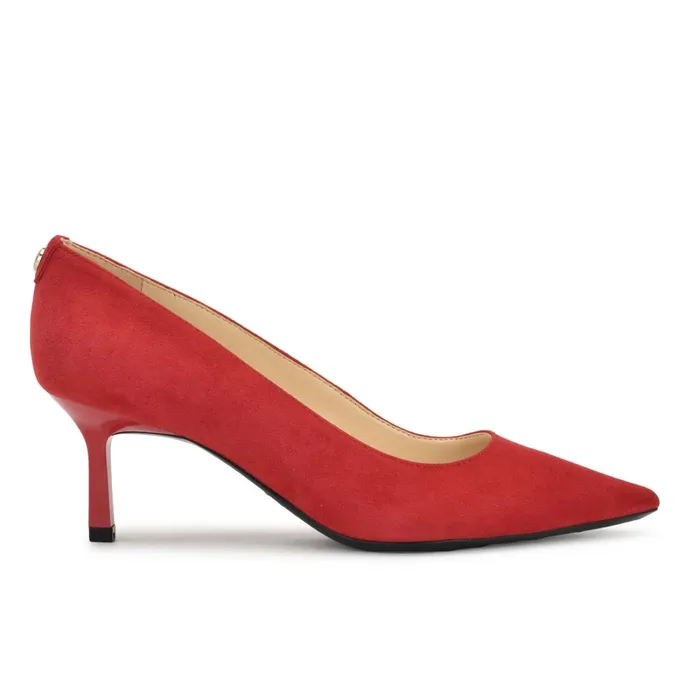 Kuna 92159 Pointy Toe Pumps Red Suede Women Nine West Pumps