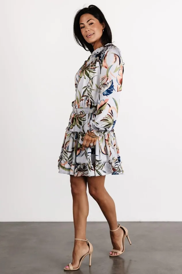 Kyra Mini Dress Light Blue Floral Women Baltic Born Short Dresses Kyra Mini Dress Light Blue Floral Women Baltic Born Short Dresses