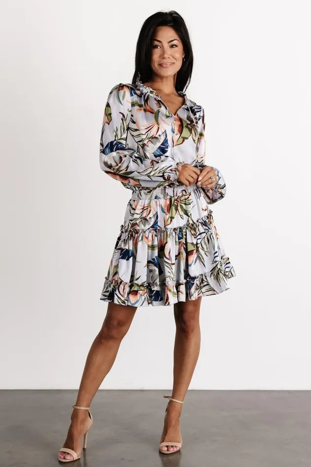 Kyra Mini Dress Light Blue Floral Women Baltic Born Short Dresses Kyra Mini Dress Light Blue Floral Women Baltic Born Short Dresses