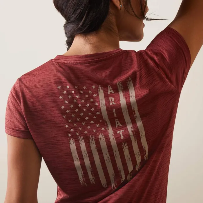 Laguna Patriot TShirt Pomegranate Women Ariat TShirts and Tops Laguna Patriot TShirt Pomegranate Women Ariat TShirts and Tops