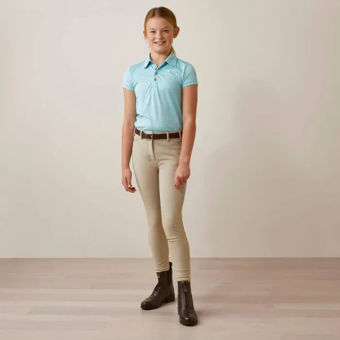 Laguna Polo Heather Maui Blue Kids Ariat English Riding Clothing Laguna Polo Heather Maui Blue Kids Ariat English Riding Clothing