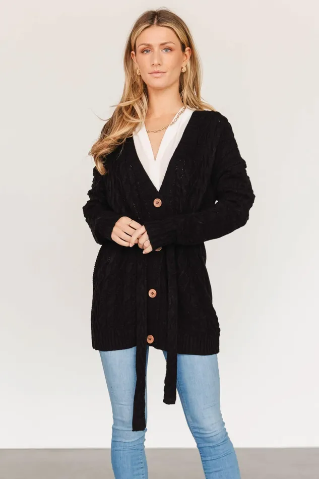 Leonie Cardigan Black Women Baltic Born Cardigans Leonie Cardigan Black Women Baltic Born Cardigans