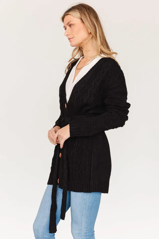 Leonie Cardigan Black Women Baltic Born Cardigans Leonie Cardigan Black Women Baltic Born Cardigans
