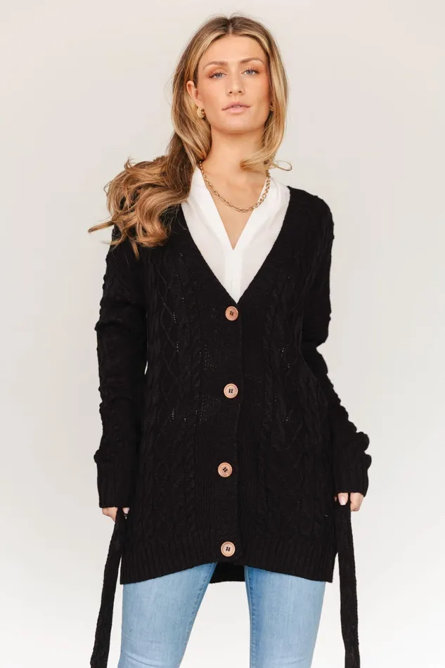 Leonie Cardigan Black Women Baltic Born Cardigans Leonie Cardigan Black Women Baltic Born Cardigans