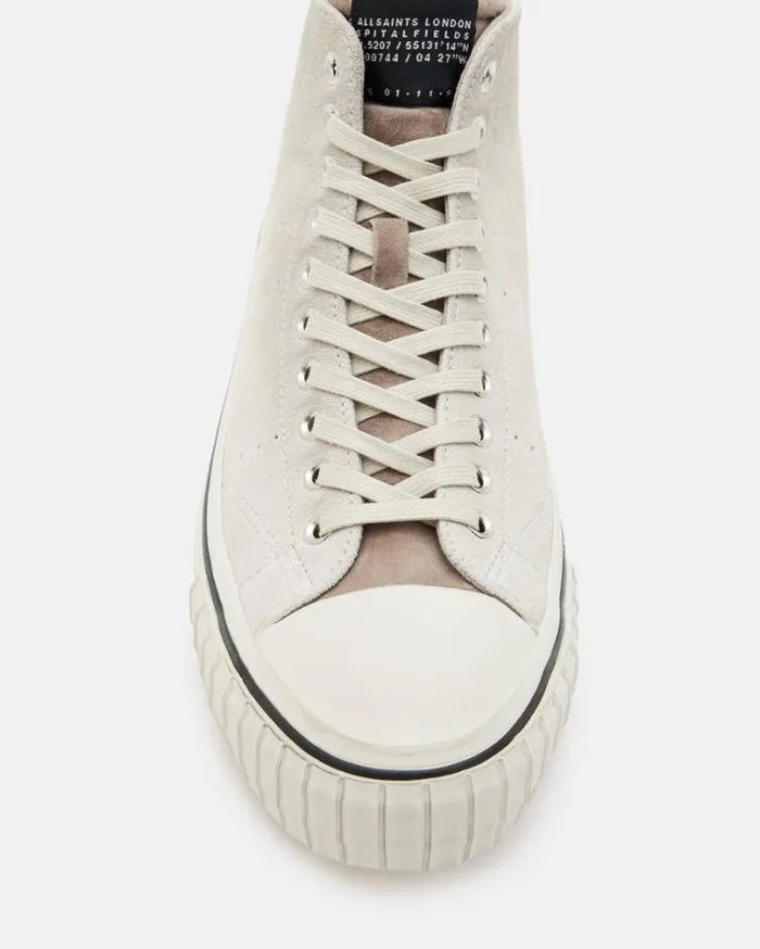 Lewis Lace Up Leather High Top Sneakers Chalk White Men AllSaints Shoes and Boots Lewis Lace Up Leather High Top Sneakers Chalk White Men AllSaints Shoes and Boots
