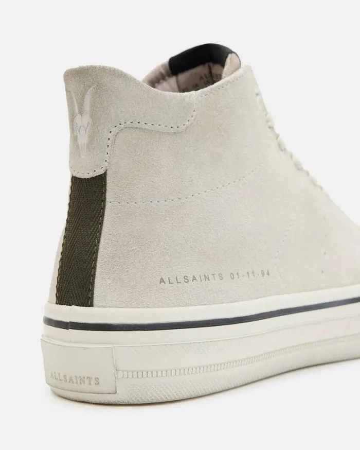 Lewis Lace Up Leather High Top Sneakers Chalk White Men AllSaints Shoes and Boots Lewis Lace Up Leather High Top Sneakers Chalk White Men AllSaints Shoes and Boots