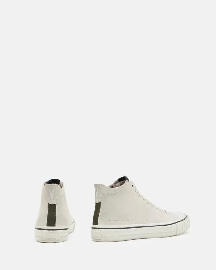 Lewis Lace Up Leather High Top Sneakers Chalk White Men AllSaints Shoes and Boots Lewis Lace Up Leather High Top Sneakers Chalk White Men AllSaints Shoes and Boots