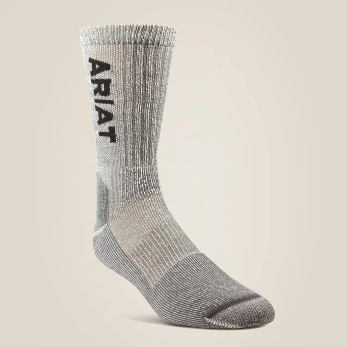 Lightweight Merino Wool Blend Steel Toe Work Sock Brown Women Ariat Socks