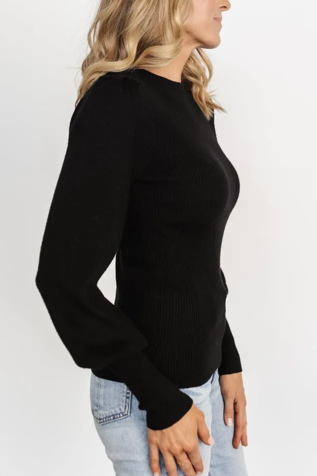 Lilou Rib Knit Sweater Black Women Baltic Born Sweaters Lilou Rib Knit Sweater Black Women Baltic Born Sweaters