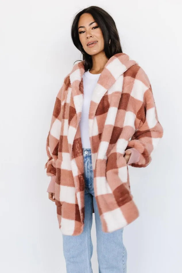 Lincoln Teddy Cardigan Berry White Women Baltic Born Outerwear Lincoln Teddy Cardigan Berry White Women Baltic Born Outerwear