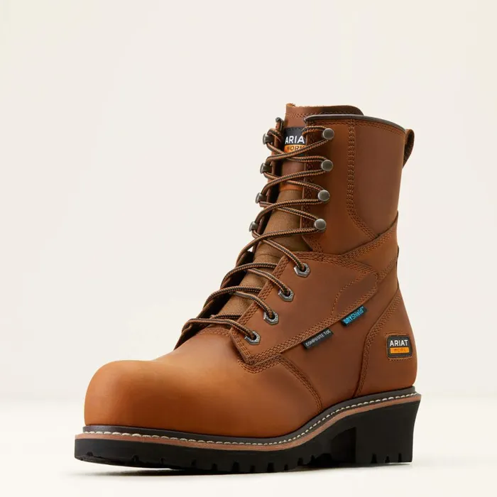 Logger Shock Shield Waterproof Composite Toe Work Boot Copper Brown Men Ariat Work Boots Logger Shock Shield Waterproof Composite Toe Work Boot Copper Brown Men Ariat Work Boots