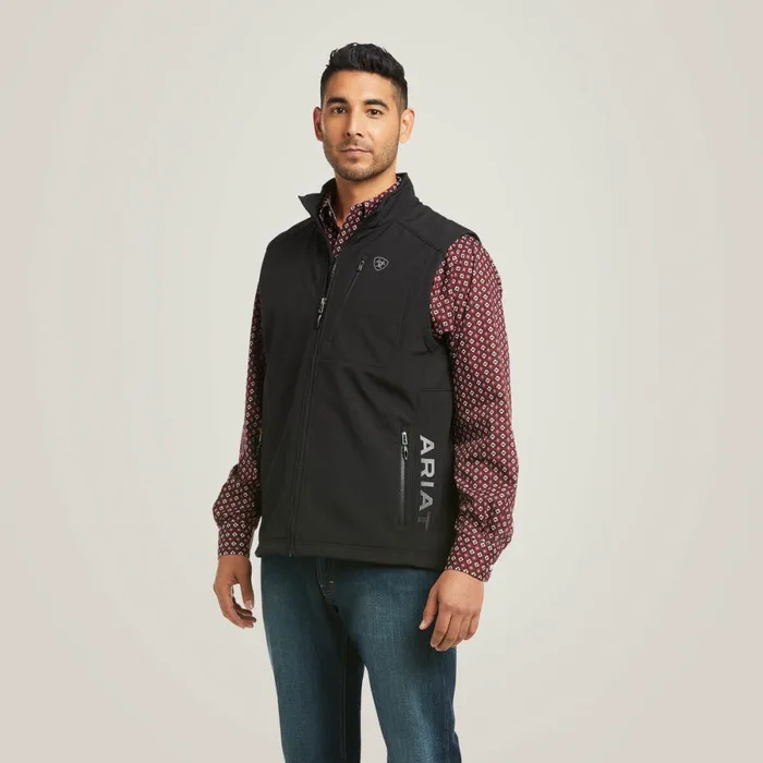 Logo 20 Patriot Softshell Vest Black Men Ariat Jackets and Vests Logo 20 Patriot Softshell Vest Black Men Ariat Jackets and Vests