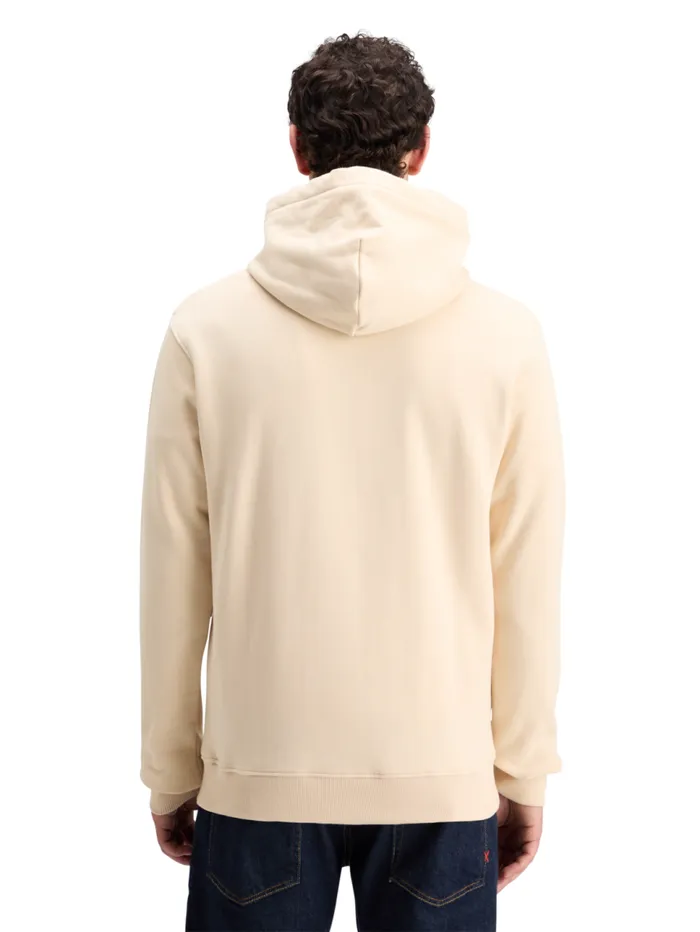 LOGO BADGE HOODIE Parchment Men Scotch and Soda Sweatshirts and Hoodies