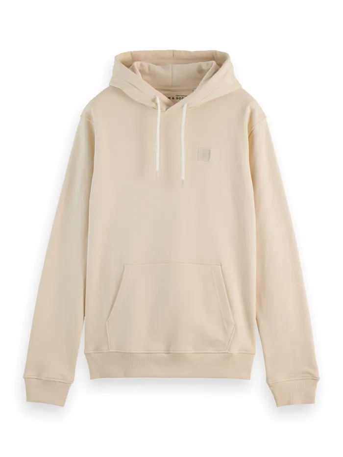 LOGO BADGE HOODIE Parchment Men Scotch and Soda Sweatshirts and Hoodies