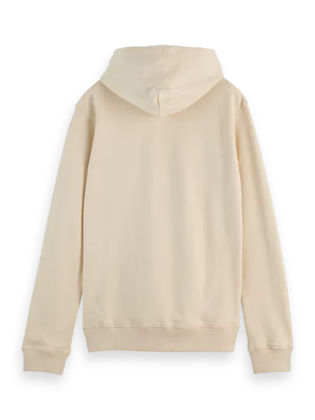 LOGO BADGE HOODIE Parchment Men Scotch and Soda Sweatshirts and Hoodies