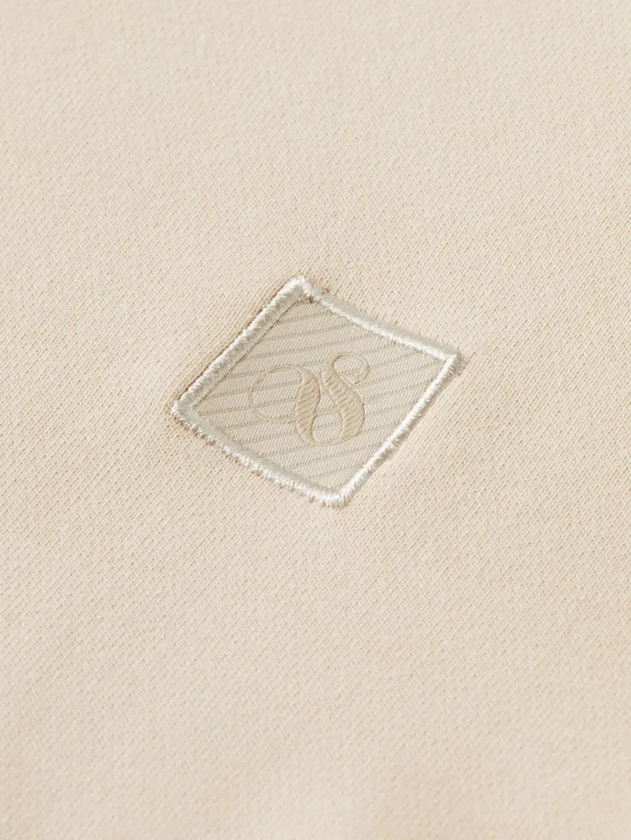 LOGO BADGE HOODIE Parchment Men Scotch and Soda Sweatshirts and Hoodies