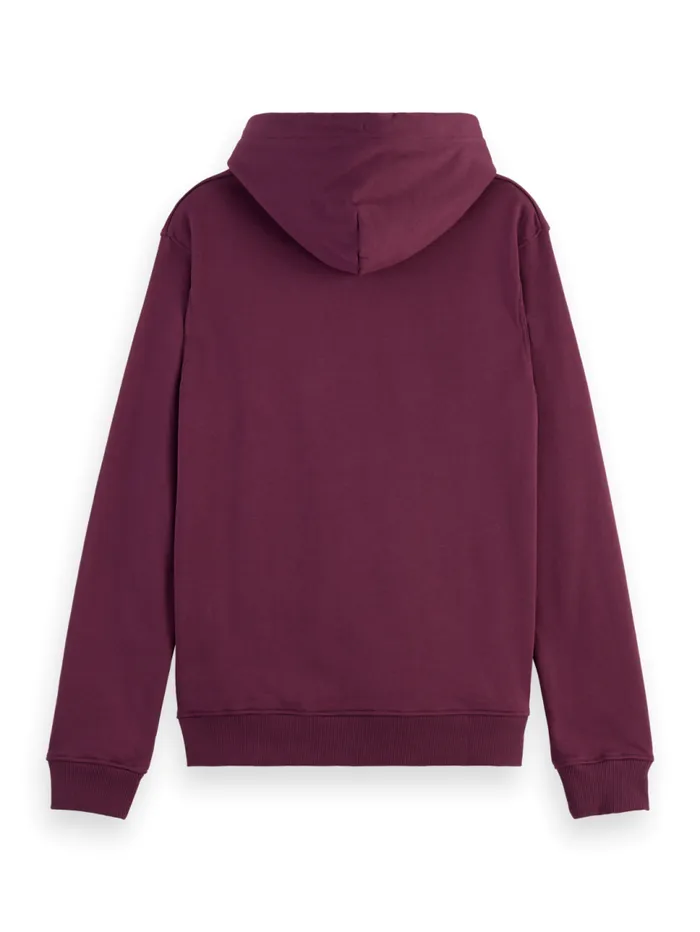 LOGO BADGE HOODIE Parchment Men Scotch and Soda Sweatshirts and Hoodies