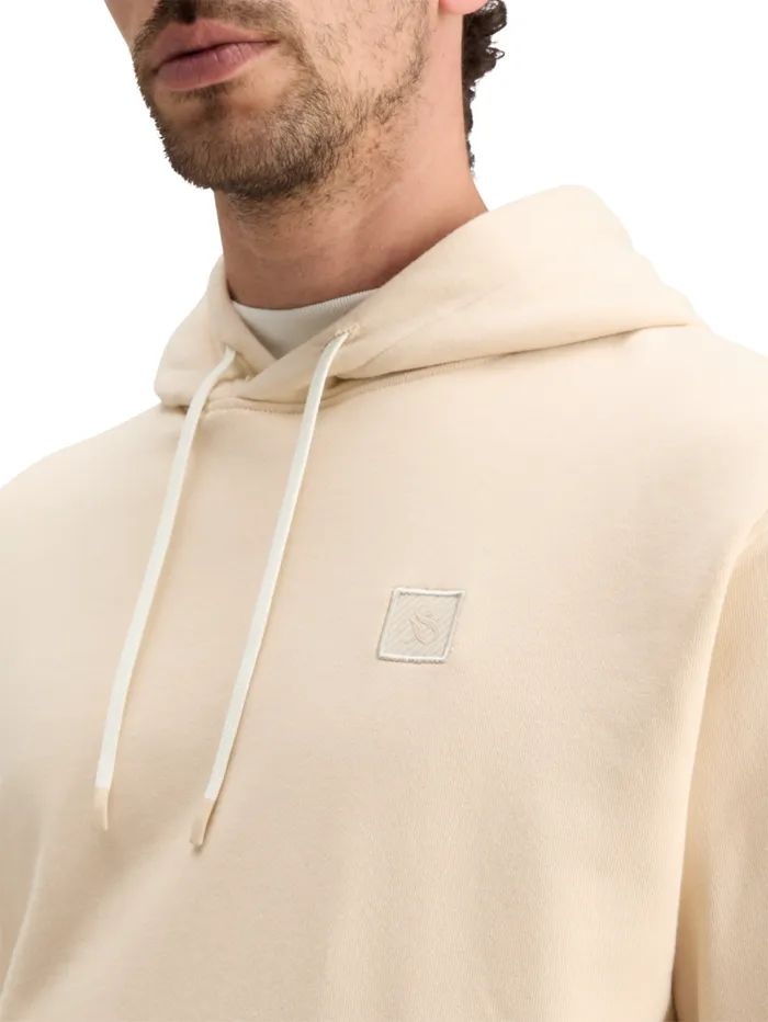 LOGO BADGE HOODIE Parchment Men Scotch and Soda Sweatshirts and Hoodies