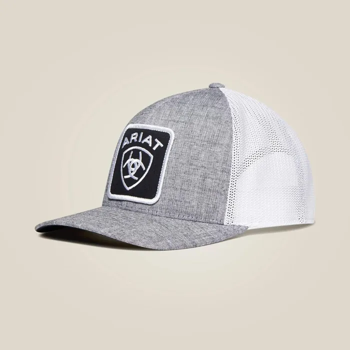 Logo Patch Cap Gray Men Ariat Hats and Caps