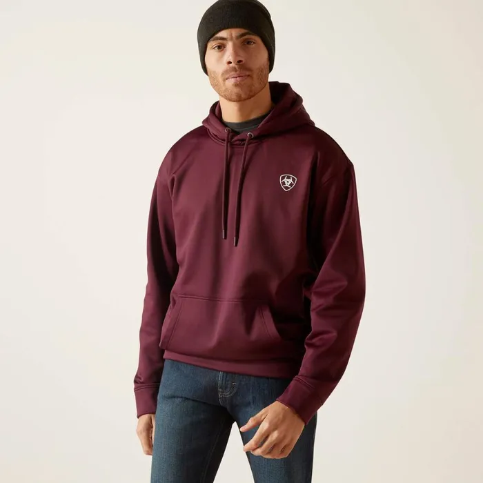 Logo Tek Fleece Hoodie Malbec Heather Men Ariat Sweatshirts and Hoodies Logo Tek Fleece Hoodie Malbec Heather Men Ariat Sweatshirts and Hoodies