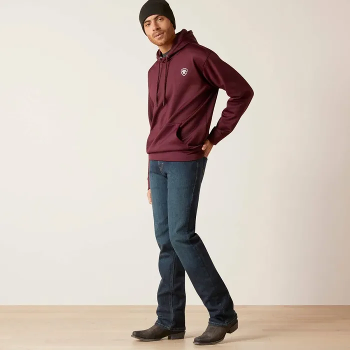 Logo Tek Fleece Hoodie Malbec Heather Men Ariat Sweatshirts and Hoodies Logo Tek Fleece Hoodie Malbec Heather Men Ariat Sweatshirts and Hoodies