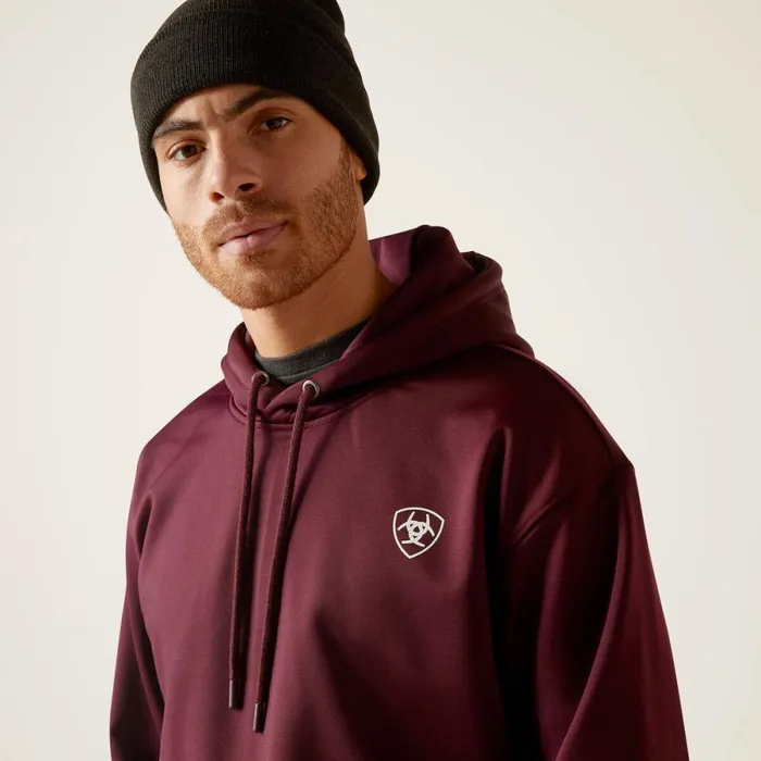 Logo Tek Fleece Hoodie Malbec Heather Men Ariat Sweatshirts and Hoodies Logo Tek Fleece Hoodie Malbec Heather Men Ariat Sweatshirts and Hoodies